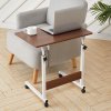 Height Adjustable Mobile Table Overbed Desk with Wheels
