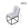 Living and Home Set of 2 Chenille Upholstered Dining Chairs in Light Grey