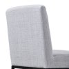 Living and Home Set of 2 Chenille Upholstered Dining Chairs in Light Grey