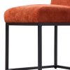 Living and Home Set of 2 Chenille Upholstered Dining Chairs in Orange
