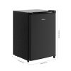 46L Freestanding Freezer, Single Door with Drawer, Black