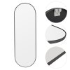 Modern Oval Metal Full Length Wall Mirror Black