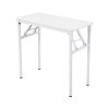 Living and Home Folding Office Desk Foldable Writing Table-White, 80x40cm
