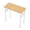 Living and Home Folding Office Desk Foldable Writing Table-Wood Color, 80x40cm