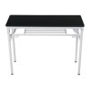 Living and Home 2-Tier Folding Office Desk Foldable Writing Table-Black, 80x40cm