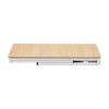 Living and Home 2-Tier Folding Office Desk Foldable Writing Table-Wood Color, 80x40cm