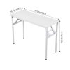 Living and Home Folding Office Desk Foldable Writing Table-White, 100x40cm