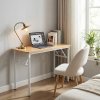 Living and Home Folding Office Desk Foldable Writing Table-Wood Color, 100x40cm