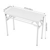 Living and Home 2-Tier Folding Office Desk Foldable Writing Table-White, 100x40cm
