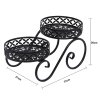 Black Iron Potted Plant Stand, Flower Stand