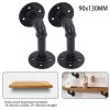 2-Pack Industrial Style Iron Pipe Shelf Brackets