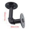 2-Pack Industrial Style Iron Pipe Shelf Brackets