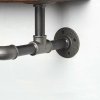 Wall Mounted Storage Shelf with Metal Pipe Towel Rack