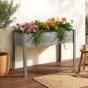 Elevated Rectangular Raised Garden Bed with Drainage Holes