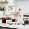Retro Coffee Espresso Machine with Latte Milk Frother