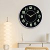 Living and Home 12-inch Battery-Powered Luminous Non-Ticking Wall Clock