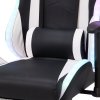 Living and Home Black White Ergonomic Gaming Chair with RGB Light & Massage Lumbar