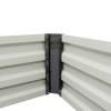 100cm W Square Galvanised Steel Raised Garden Bed Seedbed Planter Box, Grey