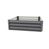 100cm W Square Galvanised Steel Raised Garden Bed Seedbed Planter Box, Grey