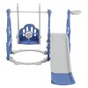 3 in 1 Toddler Slide, Swing and Climber Playset with Basketball Hoop
