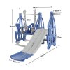3 in 1 Toddler Slide, Swing and Climber Playset with Basketball Hoop