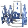 3 in 1 Toddler Slide, Swing and Climber Playset with Basketball Hoop