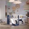 Kids Playset with Slide Basket Hoop Indoor Toddler Playground