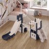 Kids Playset with Slide Basket Hoop Indoor Toddler Playground