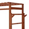 Wooden Clothes Rack Cabinet with Hooks
