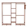 Wooden Clothes Rack Cabinet with Hooks