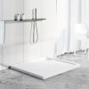 100x80×4cm Wetroom Rectangular Tray, White
