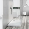 100x80×4cm Wetroom Rectangular Tray, White
