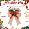 Premium 6-Pack Christmas Bows Adorned with Pine Cones and Green Needles