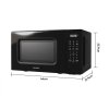 700W 20L Countertop Microwave Oven with LED Display, 6 Modes, 11 Power Levels, Express Cook
