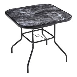 Living and Home Garden Tempered Glass Marble Coffee Table Multi Size
