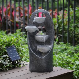 Living and Home 4-Tier Cascading Garden Water Feature Water Fountain