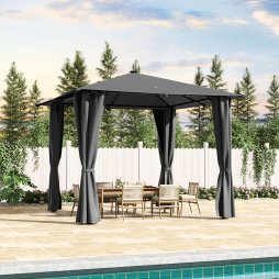 Living and Home 3x3M Metal Gazebo with Lights