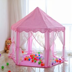 Living and Home Hexagonal Large Fairy Play House Indoor Tent for Kids