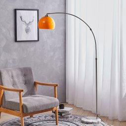 Living and Home Modern Arched Floor Lamp with Marble Base