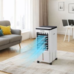 Living and Home Portable 10L Evaporative Air Cooler, 24cm(W) x 27.7cm(D) x 62cm(H)