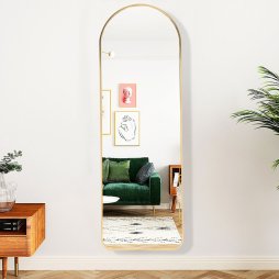 Living and Home Gold Arch Full Length Wall Mirror, 40cm W x 120cm H
