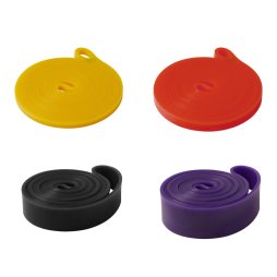 Living and Home 4-Piece Resistance Bands Set for Working Out, Yellow, Red, Black, Purple