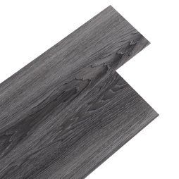 Living and Home 36pcs Rustic Lifelike Wood Grain Self-adhesive PVC Flooring, Dark Grey