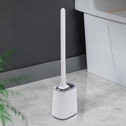 Living and Home Flexible Silicone Toilet Brush and Holder
