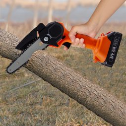 Living and Home 2-in-1 Cordless Pole Saw & Handheld Chainsaw for High Branches & Gardening, 500W