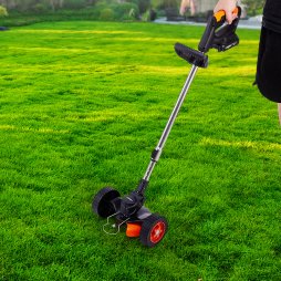 Living and Home Battery Powered Push Lawn Mower with Wheels