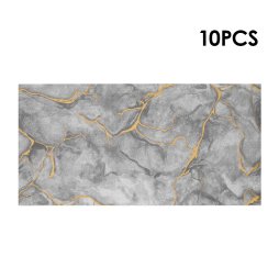 Living and Home 10Pcs Self-Adhesive Marble Pattern Wall Tile Stickers
