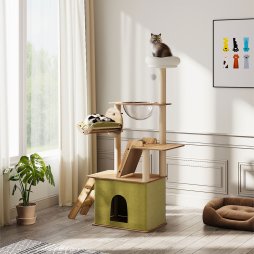 Living and Home Luxurious Cat Tower Set with Scratching Board
