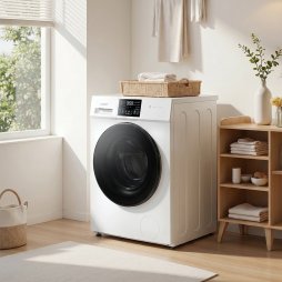 10kg Washing Machine & 7kg Dryer – Freestanding Front Load with Steam Care & Woolmark Certification, White
