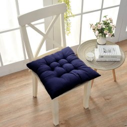 Living and Home 4Pcs Soft Thicken Tatami Seat Cushions, Seat Pads, 40cm W x 40cm D x 5cm H, Dark Blue
